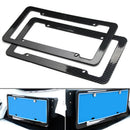 2x One Pair Car License Plate Frame Cover Black Carbon Fiber Printed 31*16cm Hot