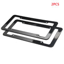 2x One Pair Car License Plate Frame Cover Black Carbon Fiber Printed 31*16cm Hot
