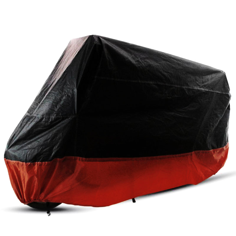 1 x Waterproof XL Motorcycle Cover Large Black Red Bike Motorbike Rain  Best