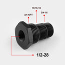 Universal Aluminum Alloy Automotive Car Threaded Oil Filter Adapter Black