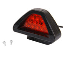 Universal 3rd Brake Light F1 Style 12 LED Strobe Rear Bumper Tail/Stop Red Light