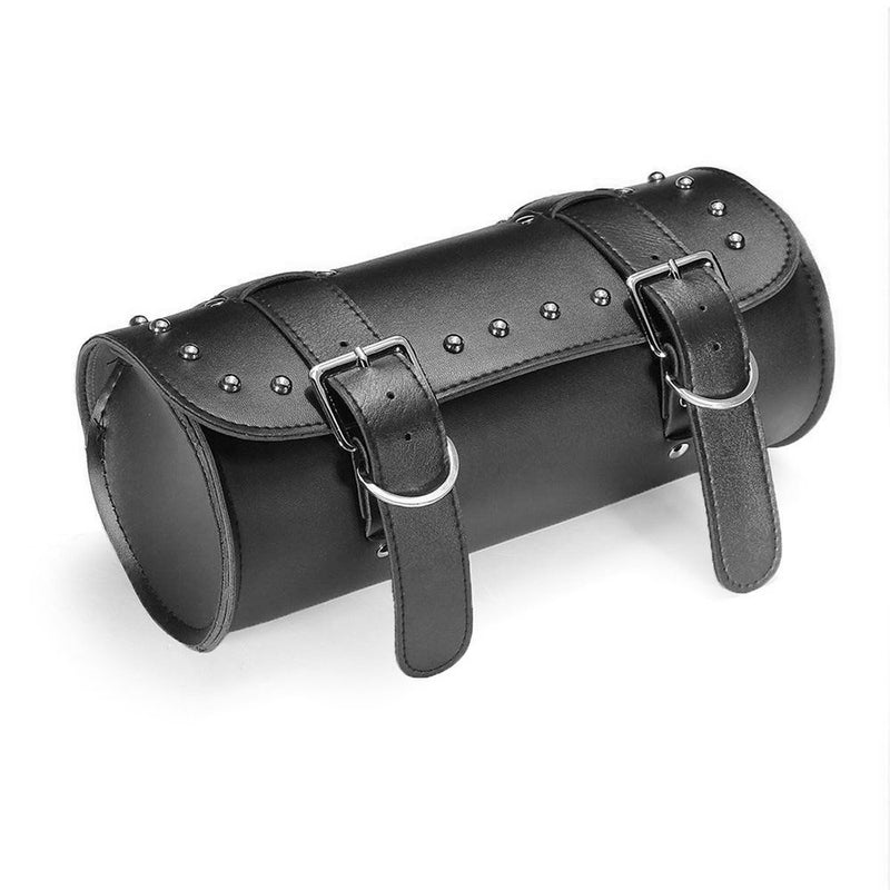 1 set Motorcycle Front Fork Bag Pouch Luggage SaddleBag Black PU Leather Hot