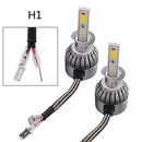 2 PCs Car Headlight LED Bulb 7200 Lumen H1 White Light 6500K Car Headlamp New