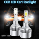 2 PCs Car Headlight LED Bulb 7200 Lumen H1 White Light 6500K Car Headlamp New