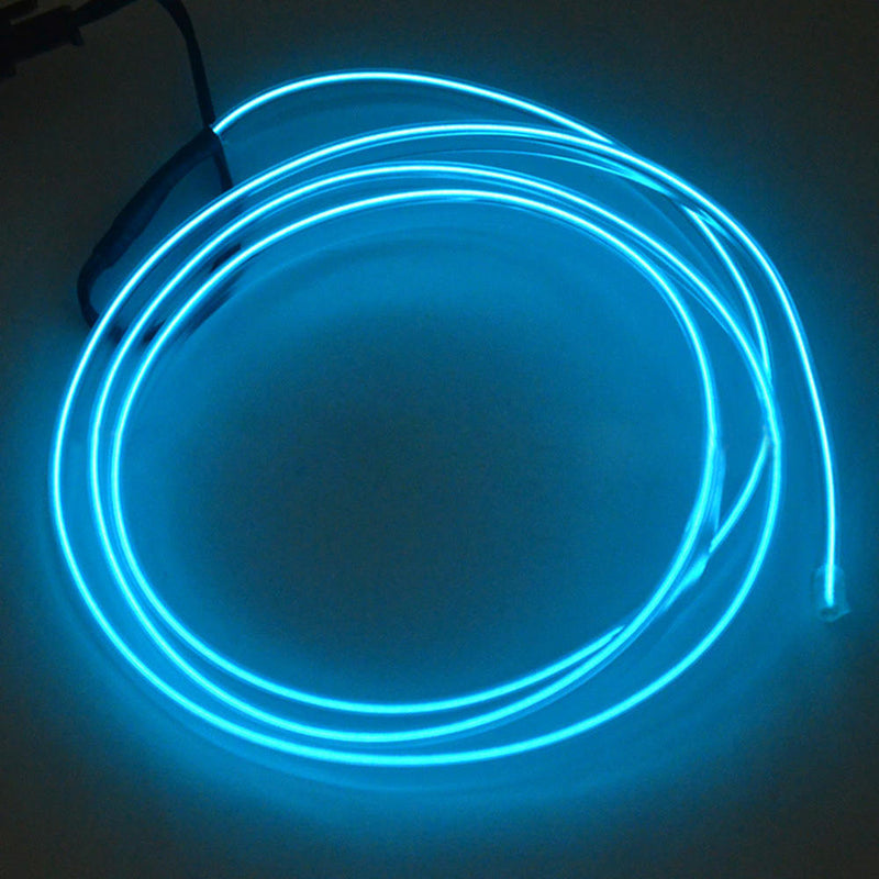 1 set Wire LED Car Auto Interior Decor Fluorescent Neon Strip Cold Lamp Tape Hot