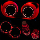 Solar LED Flashing Cars Cup Holder Pad Mat Auto Interior Light -Red new Hot