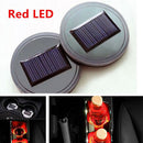 Solar LED Flashing Cars Cup Holder Pad Mat Auto Interior Light -Red new Hot