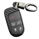 1 Carbon Fiber Key Fob Chain for Jeep Dodge Chrysler Access Cover Case Ring Hot