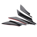 4 pcs Universal Car Front Bumper Lip Splitter Fins Body Spoiler Canards  Hot