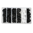100pcs Black Plastic Car Push Pin Rivet Fasteners Trim Clips Panel