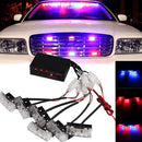 6 X 3 LED Red And Blue Car Dash Flash Flash Emergency Police Warning Lig Hot