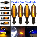 4 x Motorcycle LED Turn Signal Lamp Sequential Flowing Indicator Lights Hot