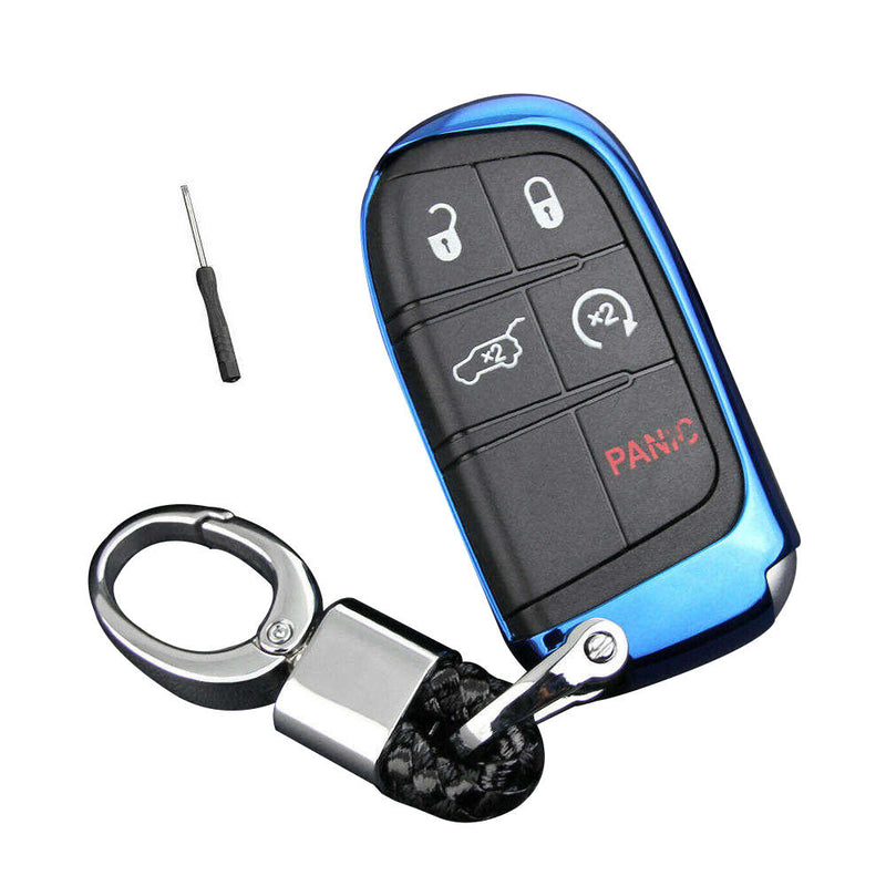1 set Car Key Fob Chain For Jeep Dodge Chrysler Keychain Ring Accesso Hot
