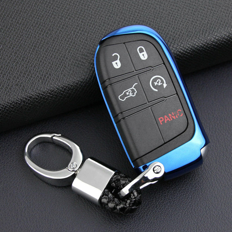 1 set Car Key Fob Chain For Jeep Dodge Chrysler Keychain Ring Accesso Hot