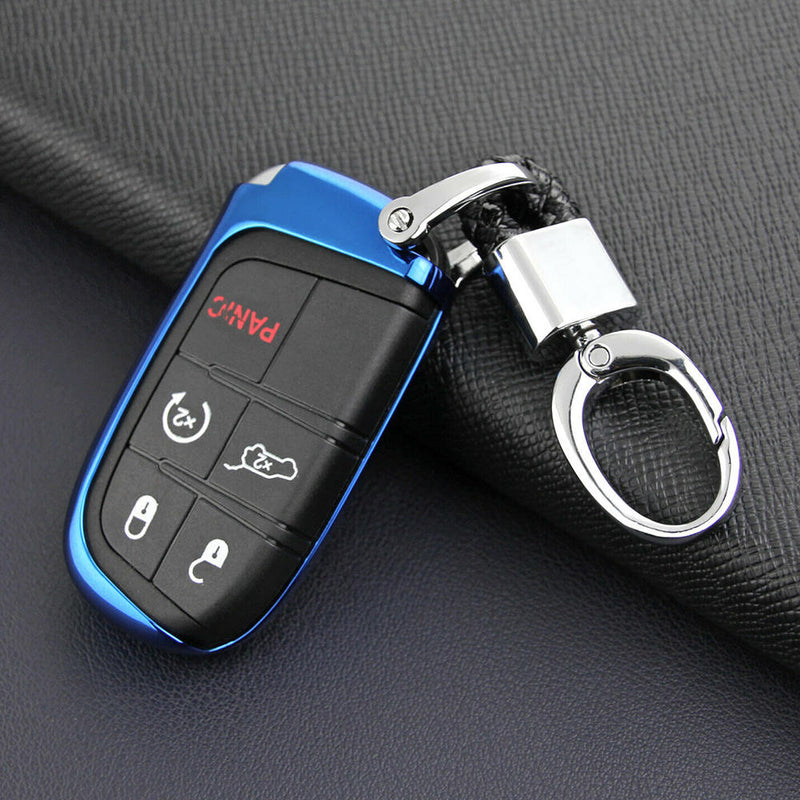 1 set Car Key Fob Chain For Jeep Dodge Chrysler Keychain Ring Accesso Hot