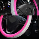1x ink Car Steering Wheel Cover Decor 38cm 15" Bling Rhinestone Diamond Girl Hot