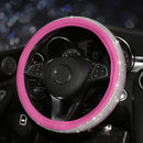1x ink Car Steering Wheel Cover Decor 38cm 15" Bling Rhinestone Diamond Girl Hot