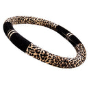 1 Pc Leopard Print Plush Car SUV Steering Wheel Cover Keep Warm EPN New