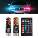 1 Multi-Color RGB LED Bulbs w/RF Remote Control For Car Parking Lamp Lights Hot