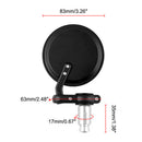 1 pair Motorcycle CNC Aluminum Rotate Round 7/8" Handlebar End Side Rearview Hot
