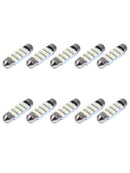 10 X 41mm Festoon LED 3528 12SMD Light Bulb White Car Interior Dome Map Door Hot