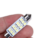 10 X 41mm Festoon LED 3528 12SMD Light Bulb White Car Interior Dome Map Door Hot