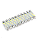 10 X 41mm Festoon LED 3528 12SMD Light Bulb White Car Interior Dome Map Door Hot