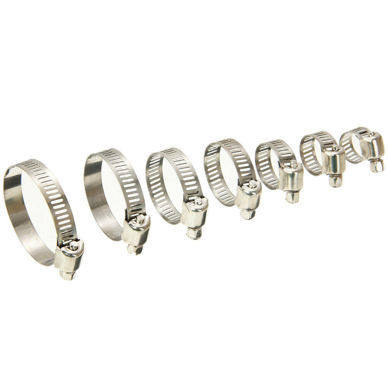 1 set Stainless Steel 8-38mm Hose Pipe Hoop Useful Hose Clamps Wire Assorted New