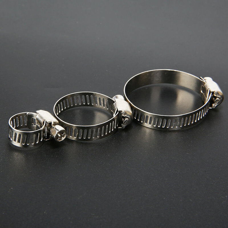 1 set Stainless Steel 8-38mm Hose Pipe Hoop Useful Hose Clamps Wire Assorted New