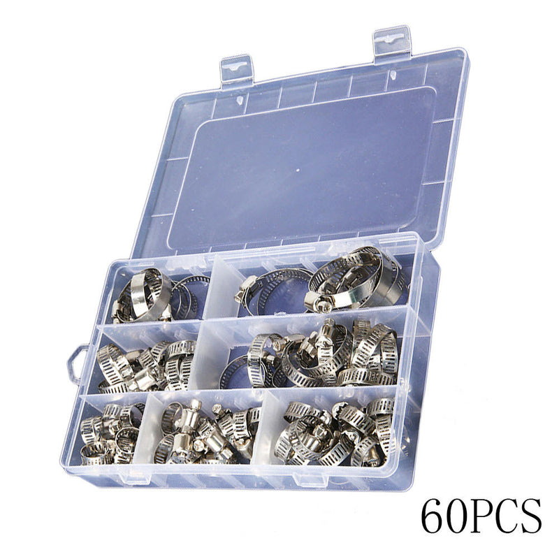 1 set Stainless Steel 8-38mm Hose Pipe Hoop Useful Hose Clamps Wire Assorted New