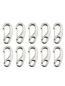 10 xStainless Steel Spring Snap Hook Clips Buckle Shackle Claw Marine Boat New