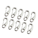 10 xStainless Steel Spring Snap Hook Clips Buckle Shackle Claw Marine Boat New