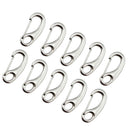 10 xStainless Steel Spring Snap Hook Clips Buckle Shackle Claw Marine Boat New
