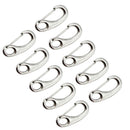10 xStainless Steel Spring Snap Hook Clips Buckle Shackle Claw Marine Boat New