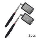 2x Stainless Steel Car Engine Chassis Telescopic Mirror Detect Auto Repair Tool