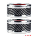 2 x 5cm*1m Car Door Sill Scuff Plate Carbon Fiber Black Pedal Protector Hot