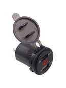 1x 4.2 A Waterproof USB Charger Port Phone Led Voltmeter For Car Motorcycle