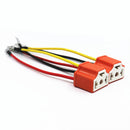 2 Pcs H4 9003 Ceramic Wire Harness Plug Cable Headlights Connector Extension New