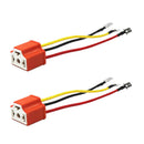 2 Pcs H4 9003 Ceramic Wire Harness Plug Cable Headlights Connector Extension New