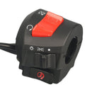 Motorcycle 7/8" Handlebar Horn Turn Signal Electrical Start Switch Waterproof