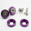 4 Pcs Stainless Steel Aluminum Car M6 Gasket Bolt License Plate Frame Screw Set