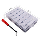 415pcs Car Plastic Push Pin Rivets Fasteners Fender Bumper Clips + Remover Tools