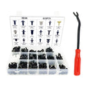 415pcs Car Plastic Push Pin Rivets Fasteners Fender Bumper Clips + Remover Tools