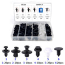 100pcs Car Plastic Rivets Buckle + Fastener Removal Tool for Universal vehicle