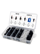 100PCS 6 inch Black Plastic Trim Rivets Buckle Fastener Clip For Auto Car SUV