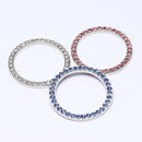 1PC Car Engine Start Stop Push Button Knob Key Switch Sparkling Bling Ring Trim