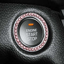 1PC Car Engine Start Stop Push Button Knob Key Switch Sparkling Bling Ring Trim