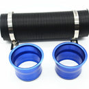 Car Blue Turbo Multi Flexible 90mm Air Intake Pipe Tube Inlet Hose Universal