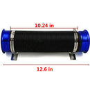 Car Blue Turbo Multi Flexible 90mm Air Intake Pipe Tube Inlet Hose Universal