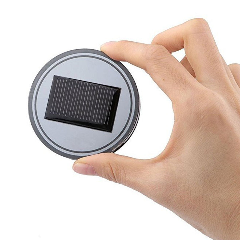 1 x Car LED colorful coasters Solar water coasters newest